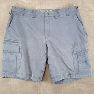 Duluth Trading‎ Flex Fire Hose Cargo Shorts Mens 42 Relaxed Fit Blue Grunge